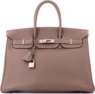 Pre-Owned Hermes Birkin Handbag Grey Togo with Palladium Hardware 35
