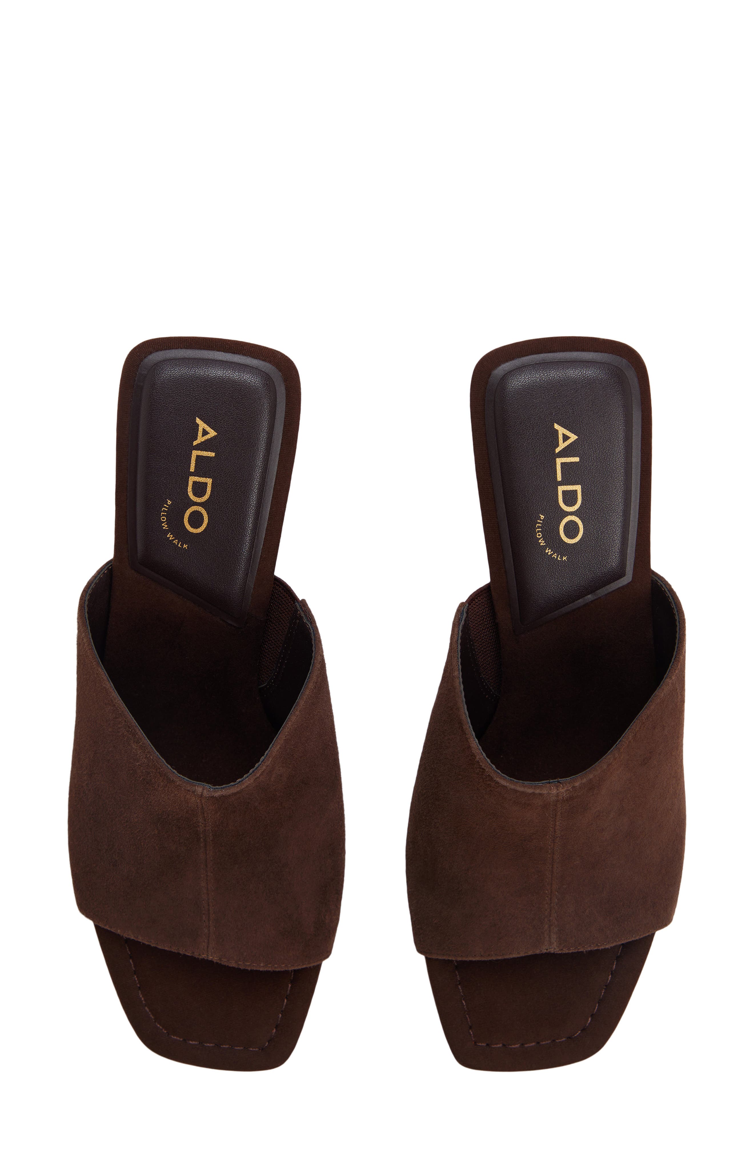 Sidema Kitten Heel Slide Sandal, Alternate, color, DARK BROWN