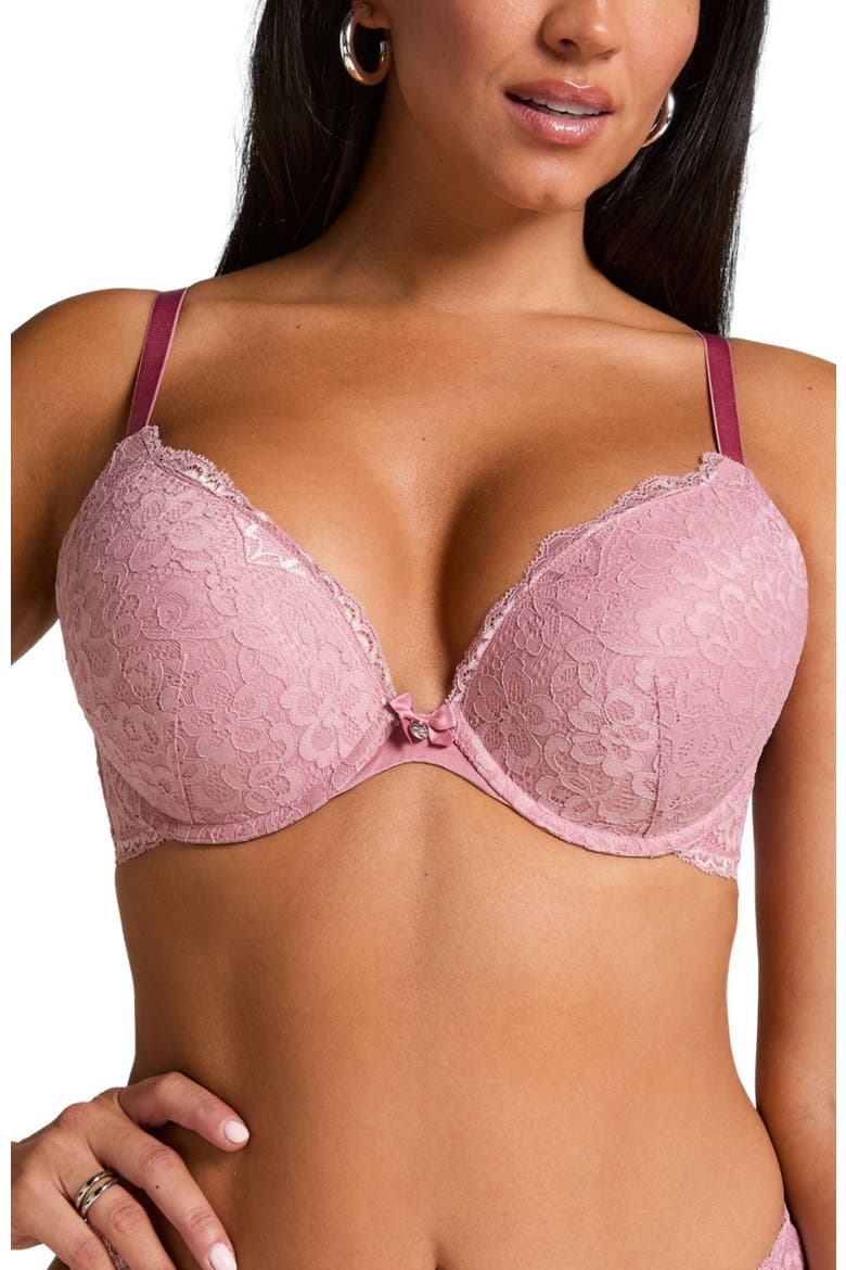 Marine Padded Push-Up Underwired Bra, Main, color, Lilas