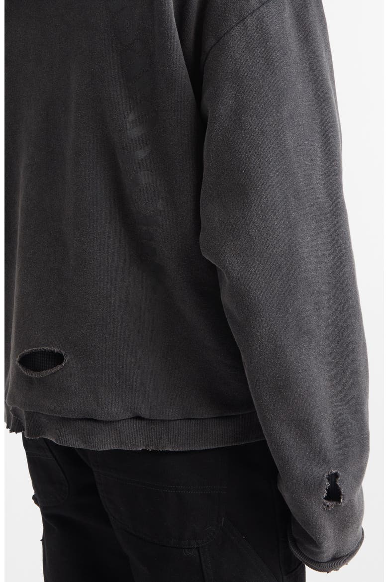 Ulf Distressed Back Logo Graphic Hoodie, Alternate, color, MOUNTAIN GREY