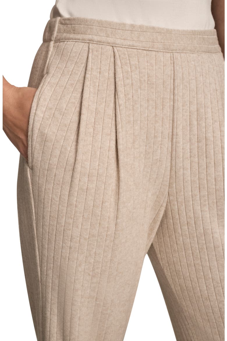High Waist Wide Leg Pull-On Sweater Pants, Alternate, color, LIGHT FAWN HEATHER