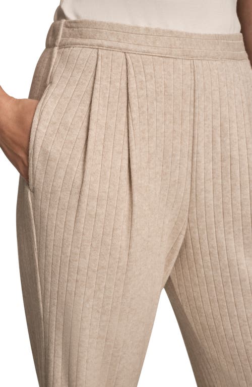 Donna Karan New York High Waist Wide Leg Pull-on Sweater Pants In Neutral