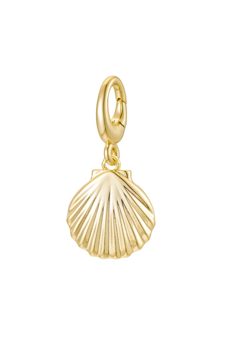 Untamed Petals Shell Charm, Main, color, Gold
