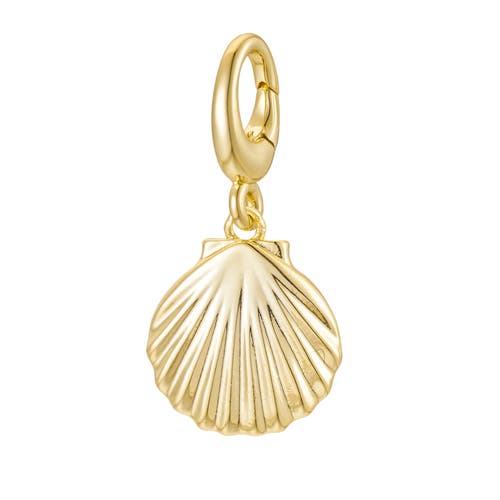 Untamed Petals Shell Charm In Gold