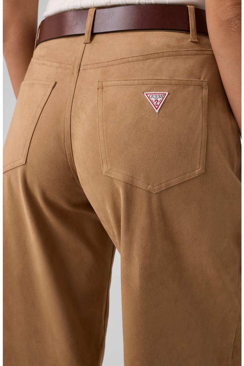 Jennie Faux Suede Wide Leg Pants, Alternate, color, OPEN BROWN