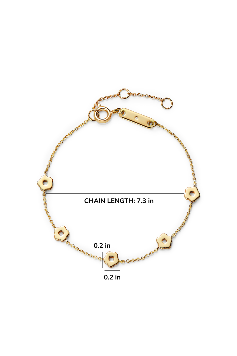 Flower bracelet - Rowena Bracelet, Alternate, color, Gold