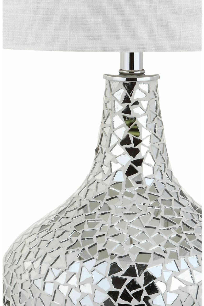 Emilia Mirrored Mosaic LED Table Lamp, Alternate, color, Silver/Gray