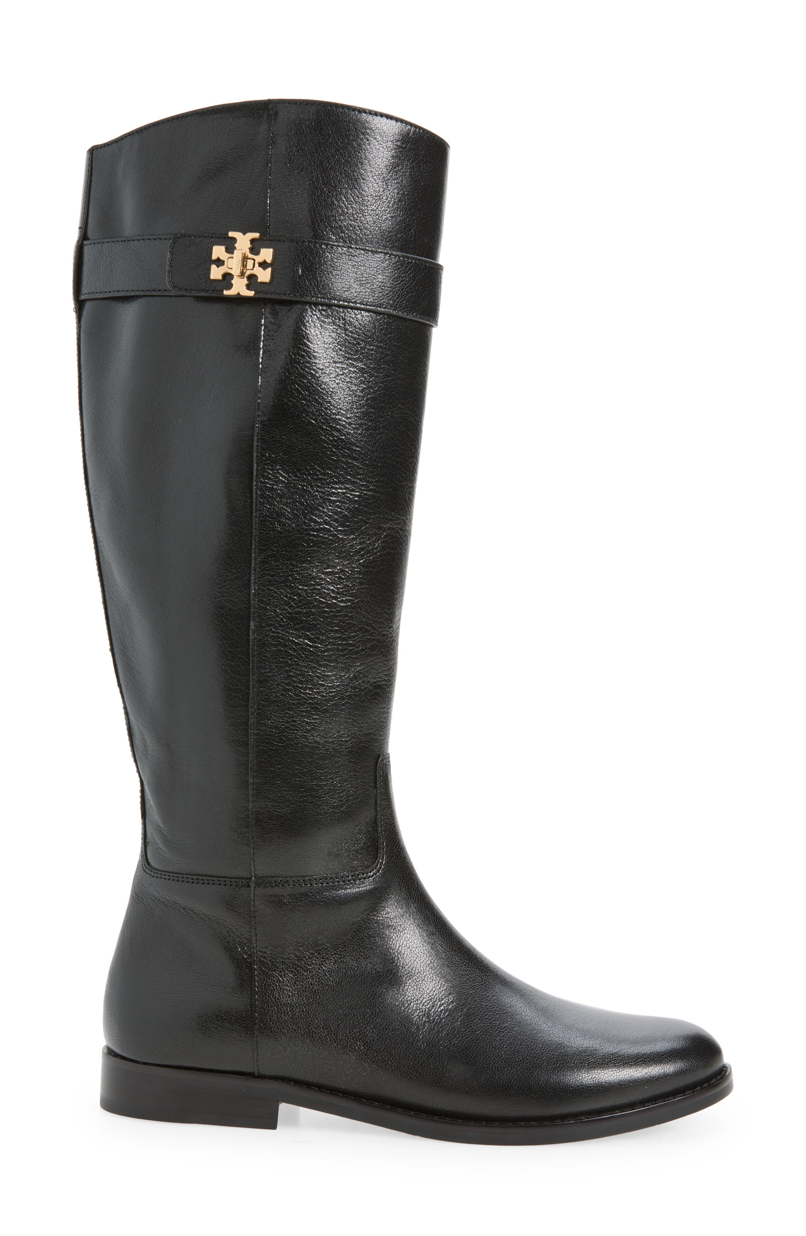 Turnlock Knee High Riding Boot, Alternate, color, PERFECT BLACK
