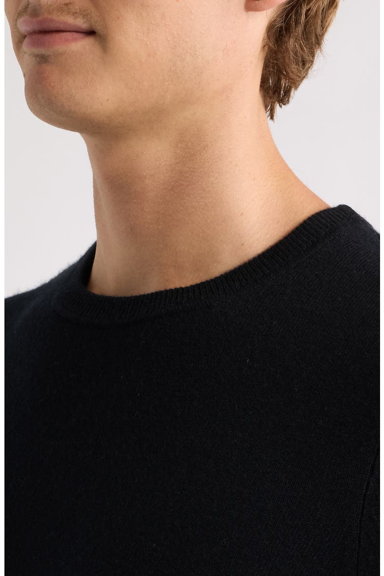 Cashmere Crewneck Sweater, Alternate, color, BLACK