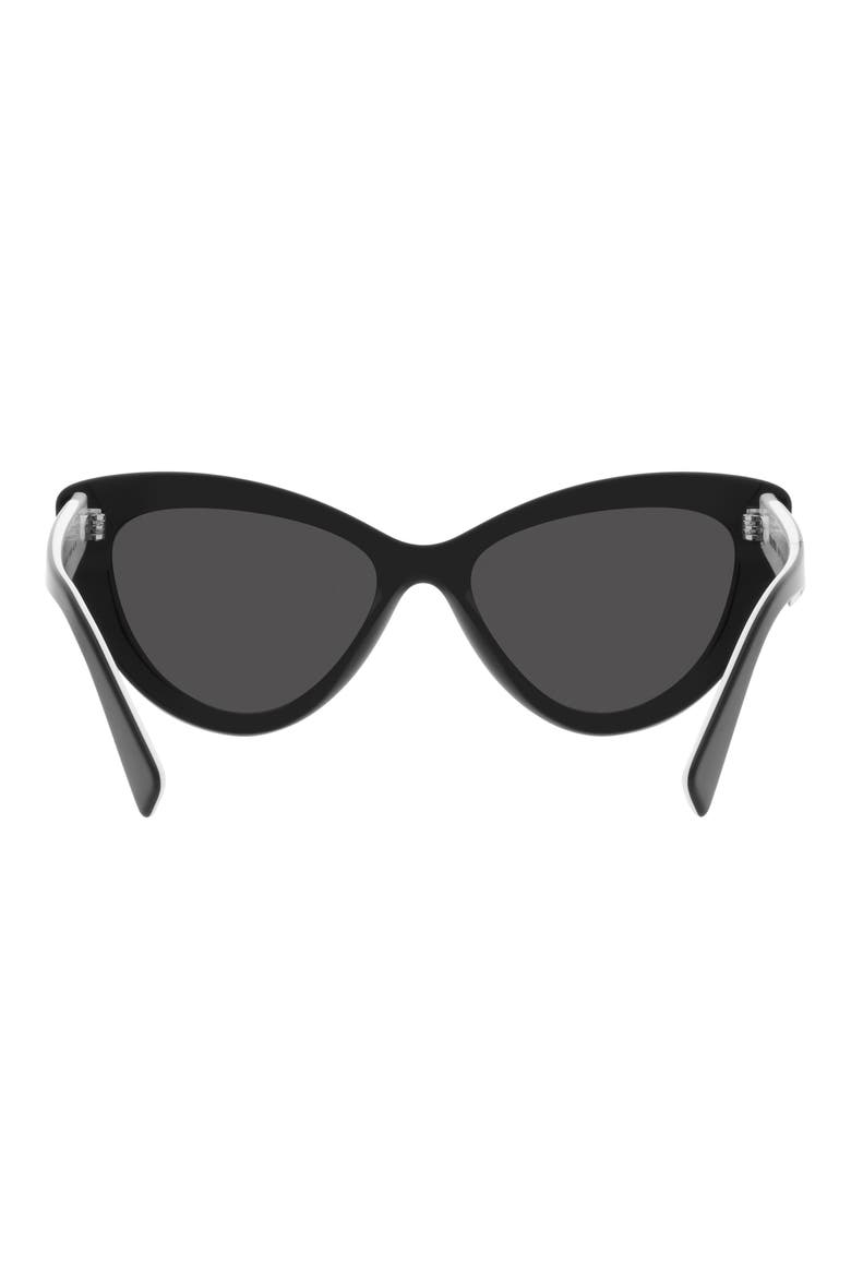 54mm Cat Eye Sunglasses, Alternate, color, BLACK