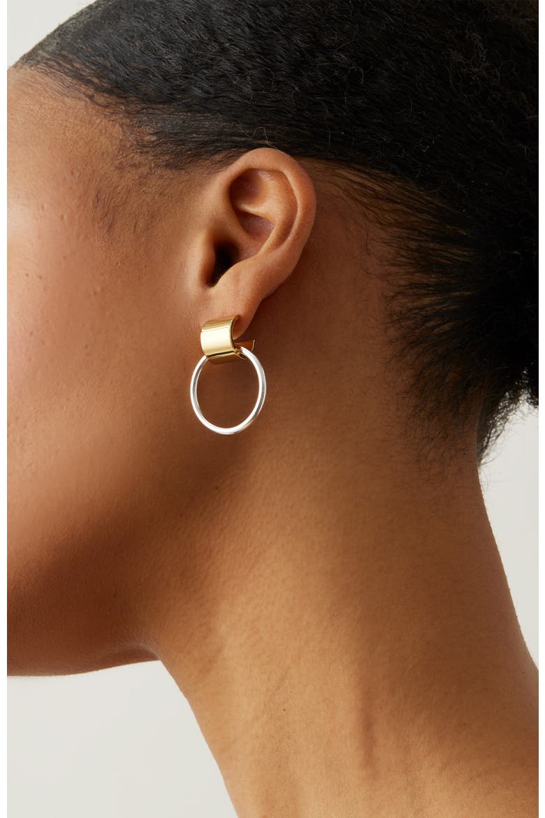 Faye Hoop Earrings, Alternate, color, TWO-TONE