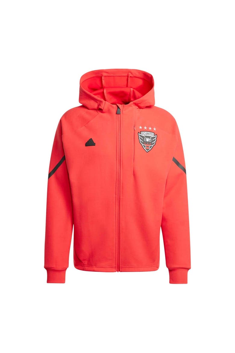 Men's adidas Red D.C. United 2024 Anthem Travel Raglan Sleeve Full-Zip Jacket, Main, color, Red
