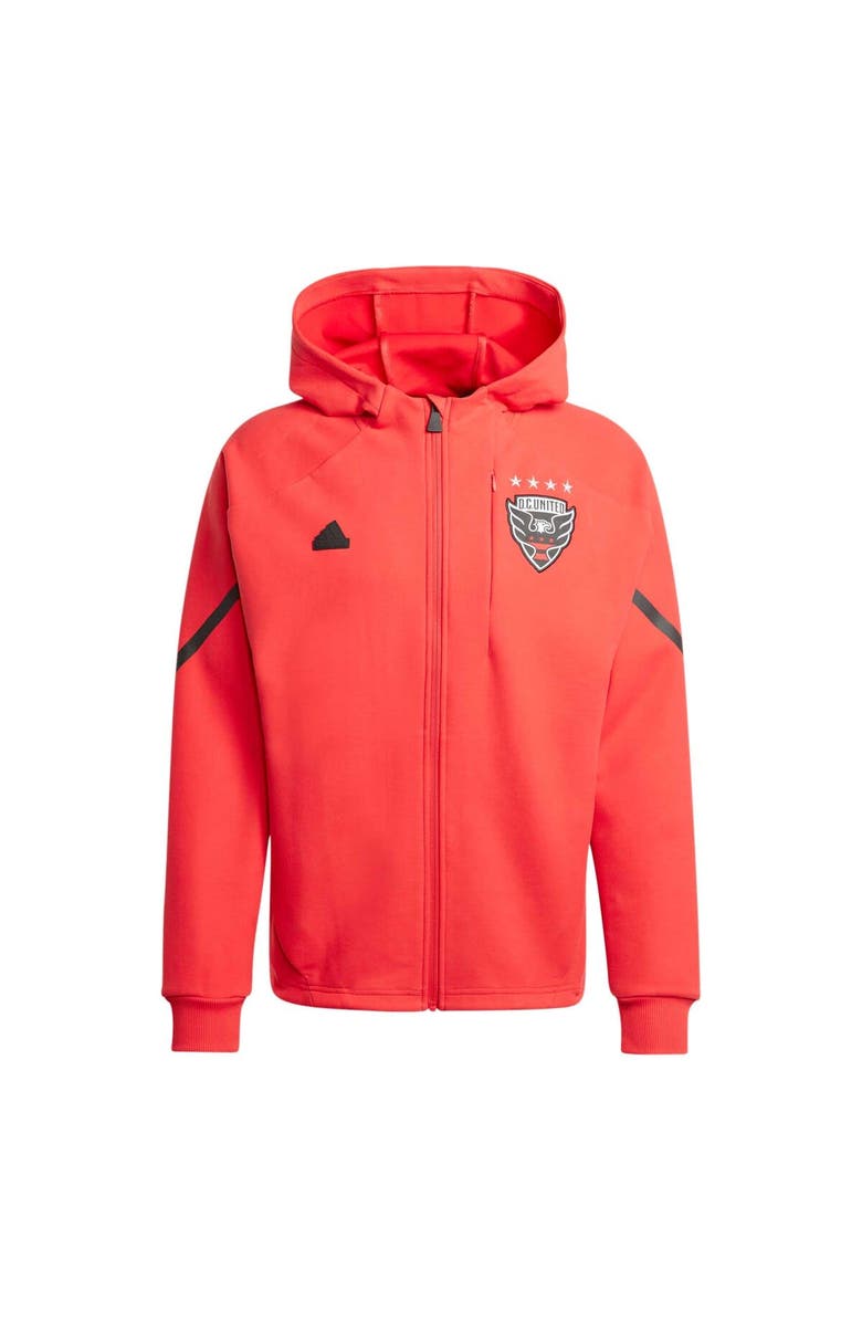 adidas Men's adidas Red D.C. United 2024 Anthem Travel Raglan Sleeve Full-Zip Jacket, Main, color, Red
