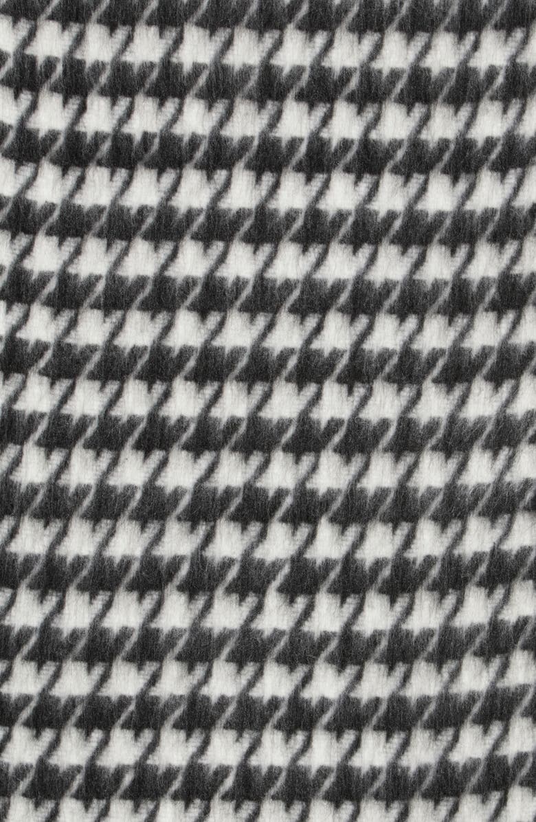 Kate Spade New York painterly houndstooth yarn dyed scarf, Alternate, color, Black/ Cream