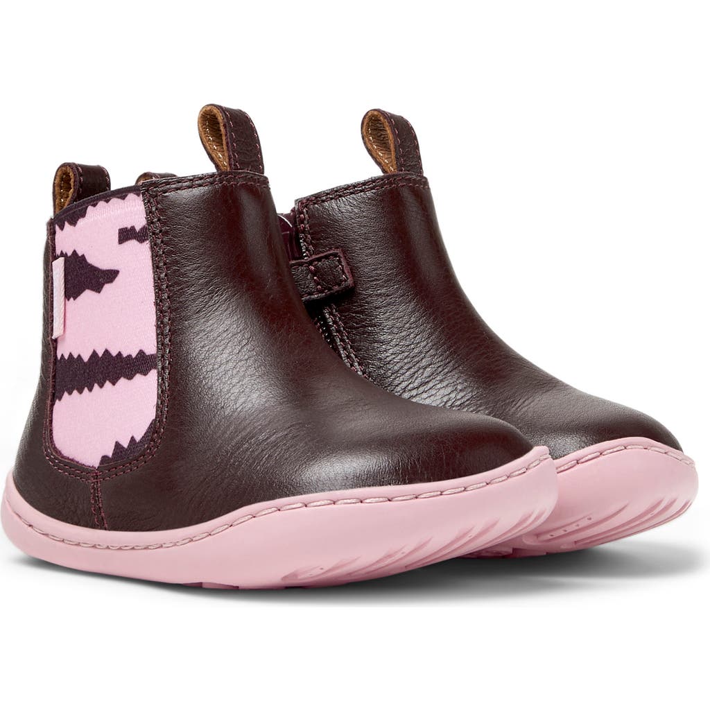 Camper Kids' Peu Cami First Walker Chelsea Boot In Burgundy