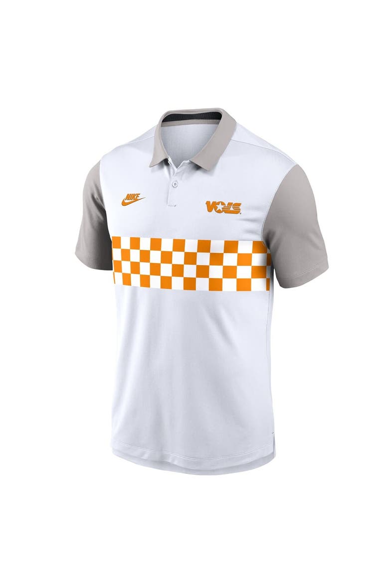 Men's Nike White/Gray Tennessee Volunteers Athletic Prep Legacy Logo Vapor Performance Polo, Alternate, color, White