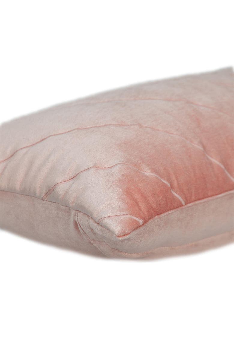 PARKLAND COLLECTION Tobyn Tran Velvet Geometric Stitched Pillow, Alternate, color, Pink