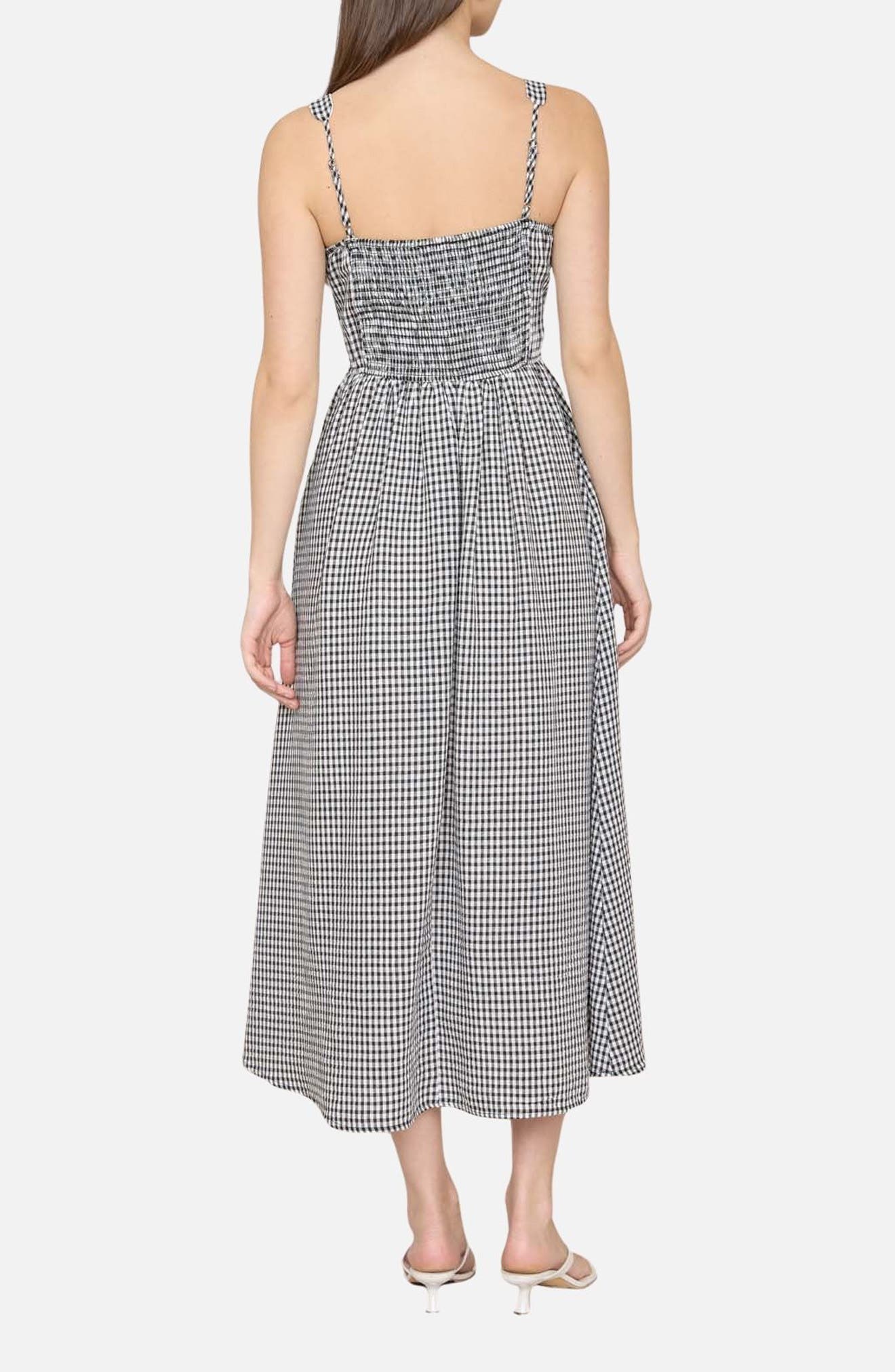Gingham Fit & Flare Midi Dress - image 2
