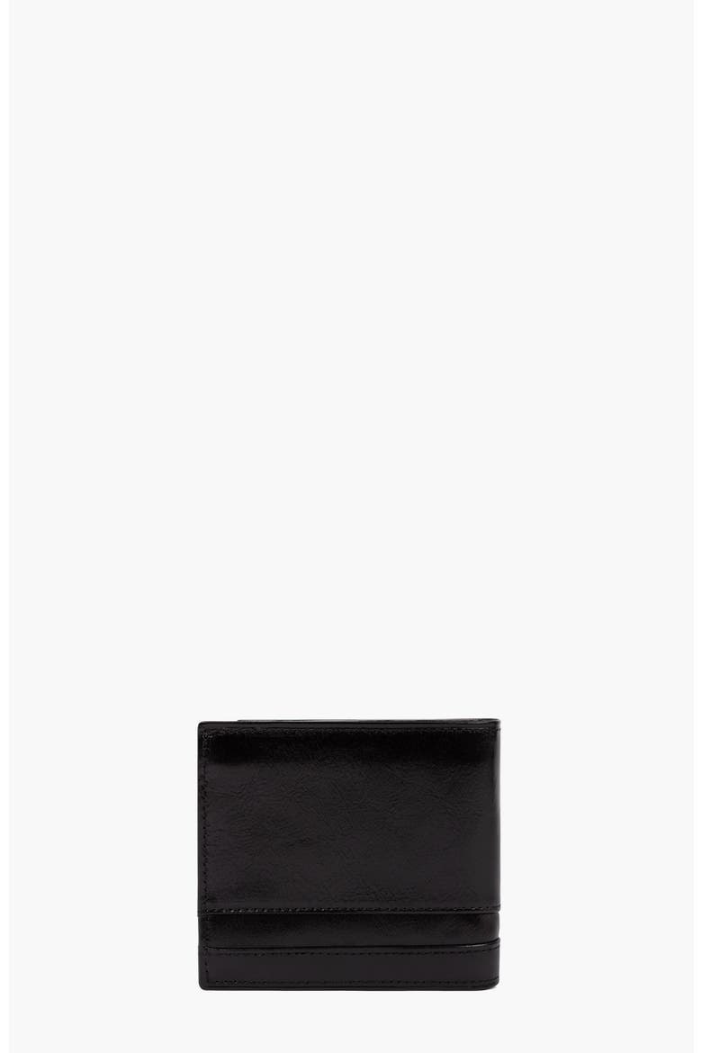 Di Cavallo Trifold Leather Wallet 507, Alternate, color, Black