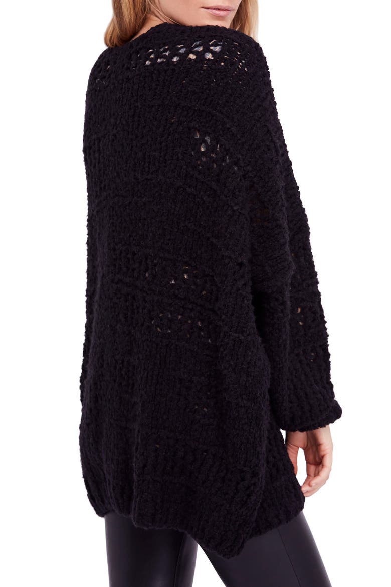 Saturday Morning Cardigan, Alternate, color, BLACK