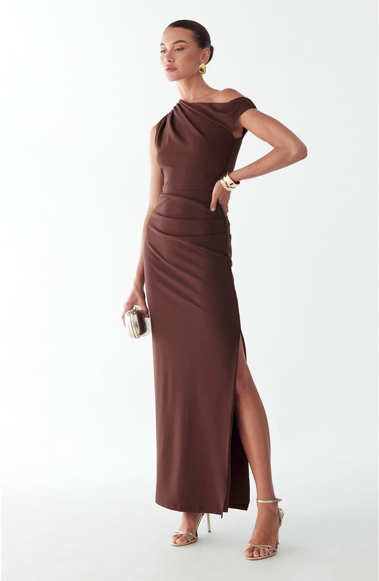 ST MRLO Raye Maxi Dress, Alternate, color, Chocolate