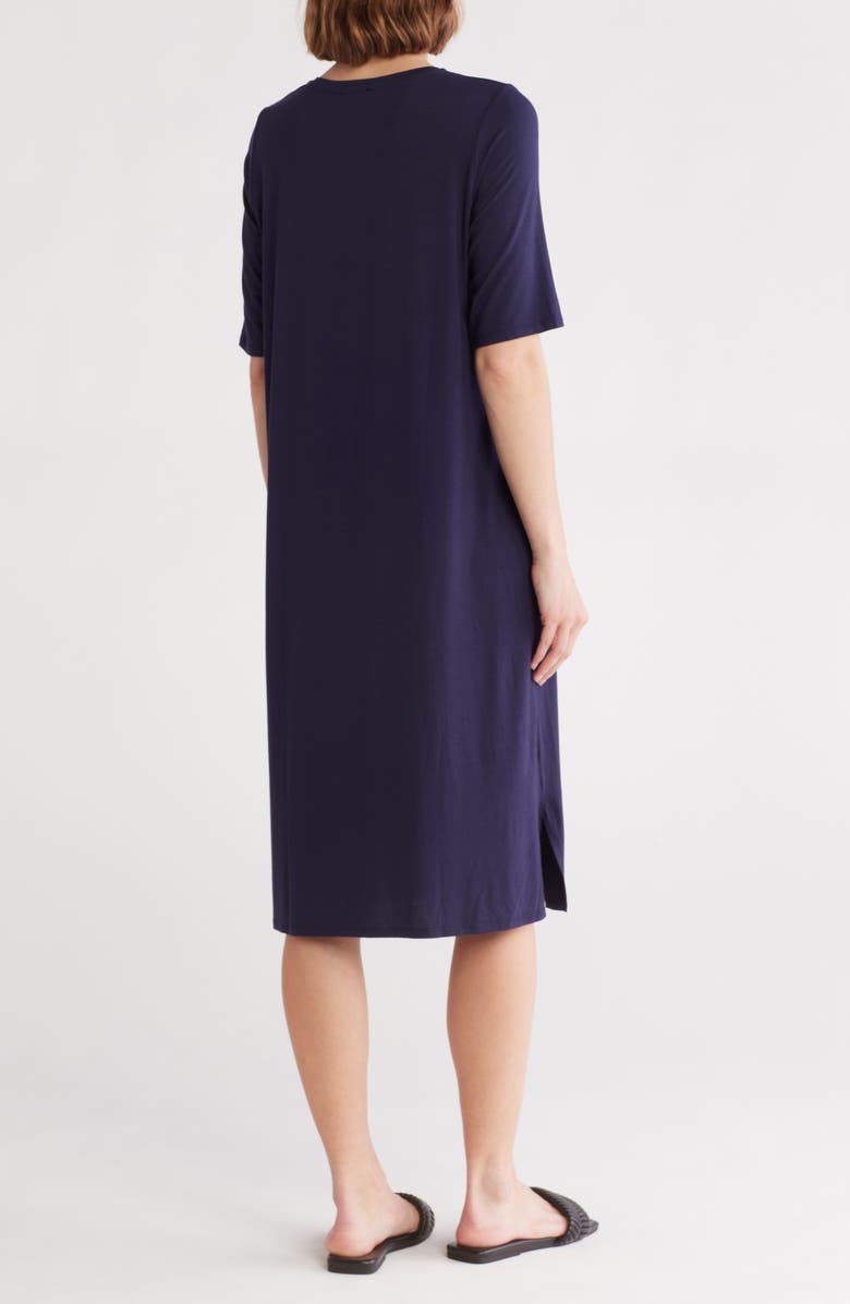 Eileen Fisher V-Neck Jersey Sheath Dress, Alternate, color,