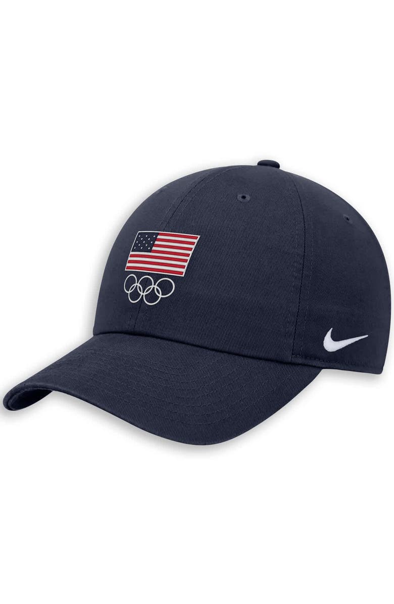 Nike Youth Nike Navy Team USA Club Adjustable Hat, Main, color, Navy