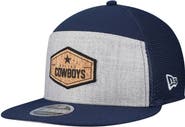 New Era Men's New Era  Gray/Navy Dallas Cowboys Cork Split Panel 9FIFTY Trucker Snapback Hat