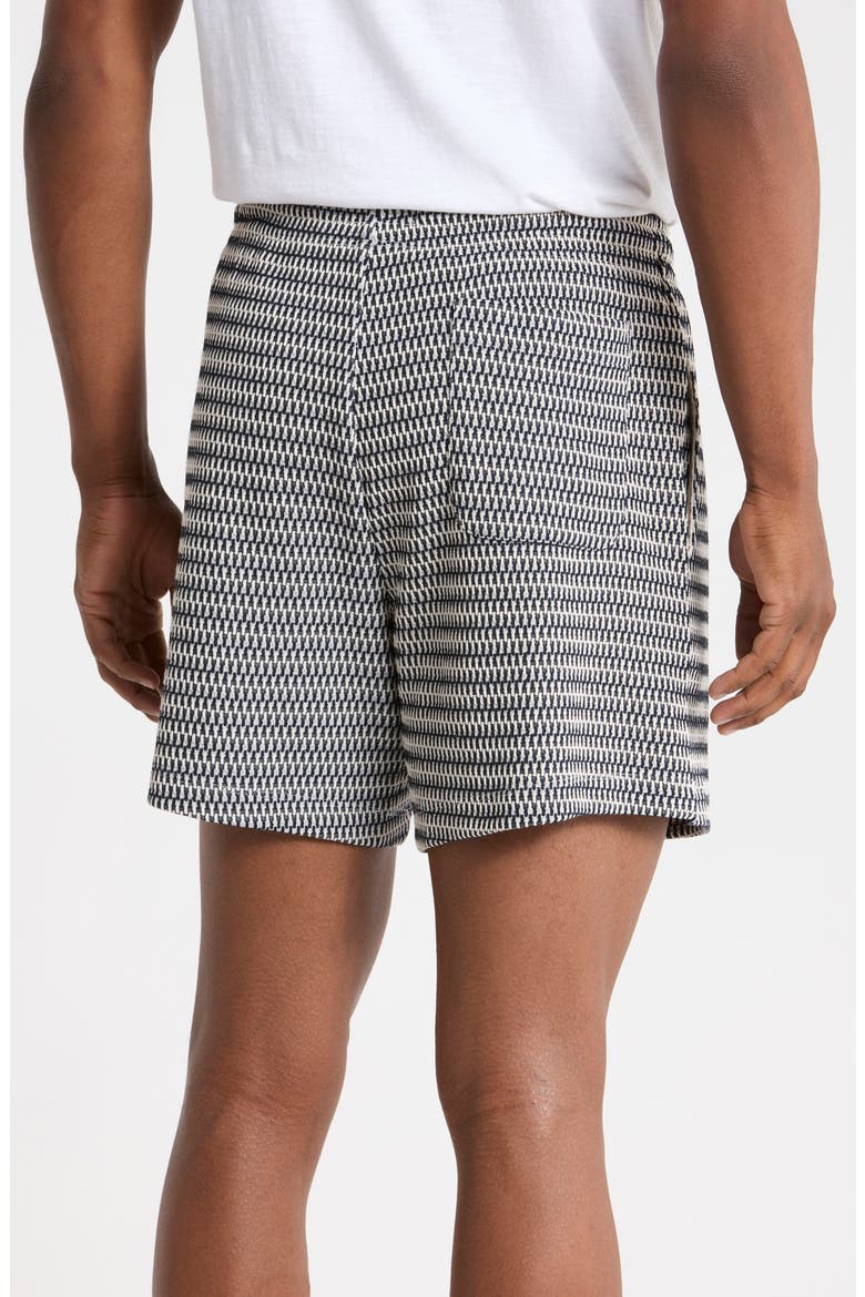 Crochet Stitch Drawstring Shorts, Alternate, color, DARK SAPPHIRE
