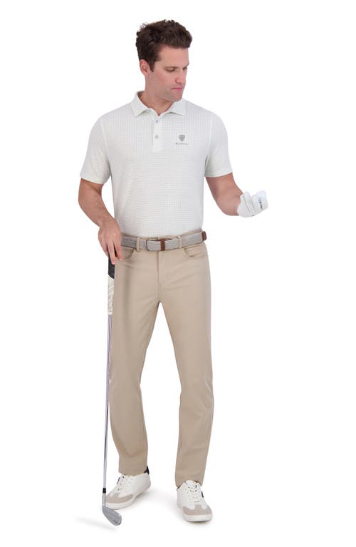 Ben Sherman Split Spot Tech Jersey Golf Polo In White