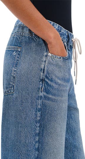 Miramar Pull-On Wide Leg Cotton Terry Sweatpant Jeans