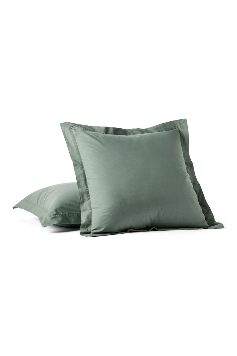 300 Thread Count Organic Cotton Percale Pillow Sham, Main, color, JUNIPER