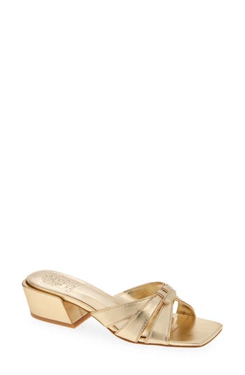 Vince Camuto Selaries Sandal In Metallic Gold