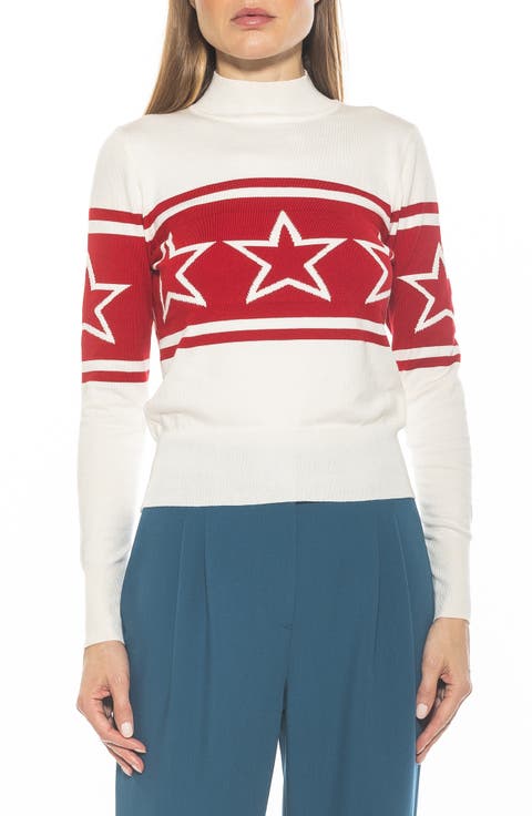 Lisa Star Mock Neck Sweater