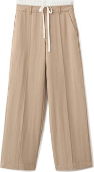MANGO Pleat Front Wide Leg Pants
