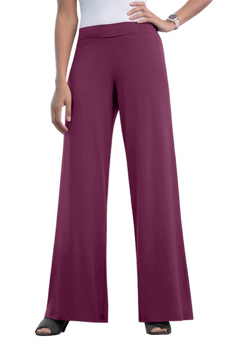 Stretch Knit Wide Leg Pant (Plus Available)