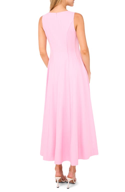 Ted Baker Pleated Waist Sleeveless Linen Blend Maxi Dress In Ballet Slipper