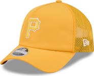 New Era Men's New Era Gold Pittsburgh Pirates 2026 Batting Practice Apex 9FORTY Adjustable Trucker Hat