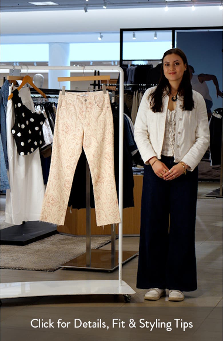 Dublin Floral High Waist Straight Leg Jeans, sales video thumbnail
