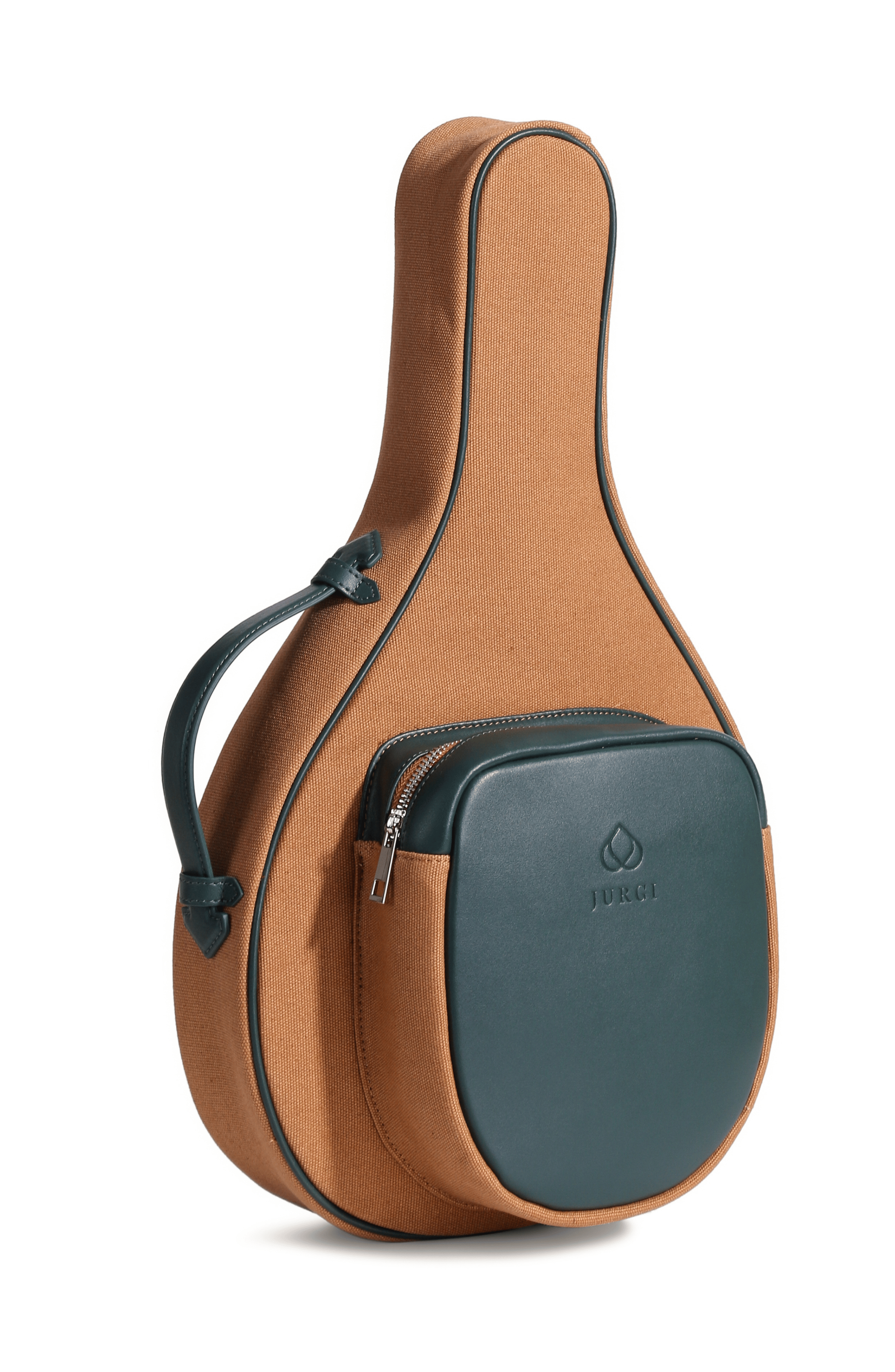 JURGI Padel Racket Canvas and Leather  Bag, Main, color, Camel/Green