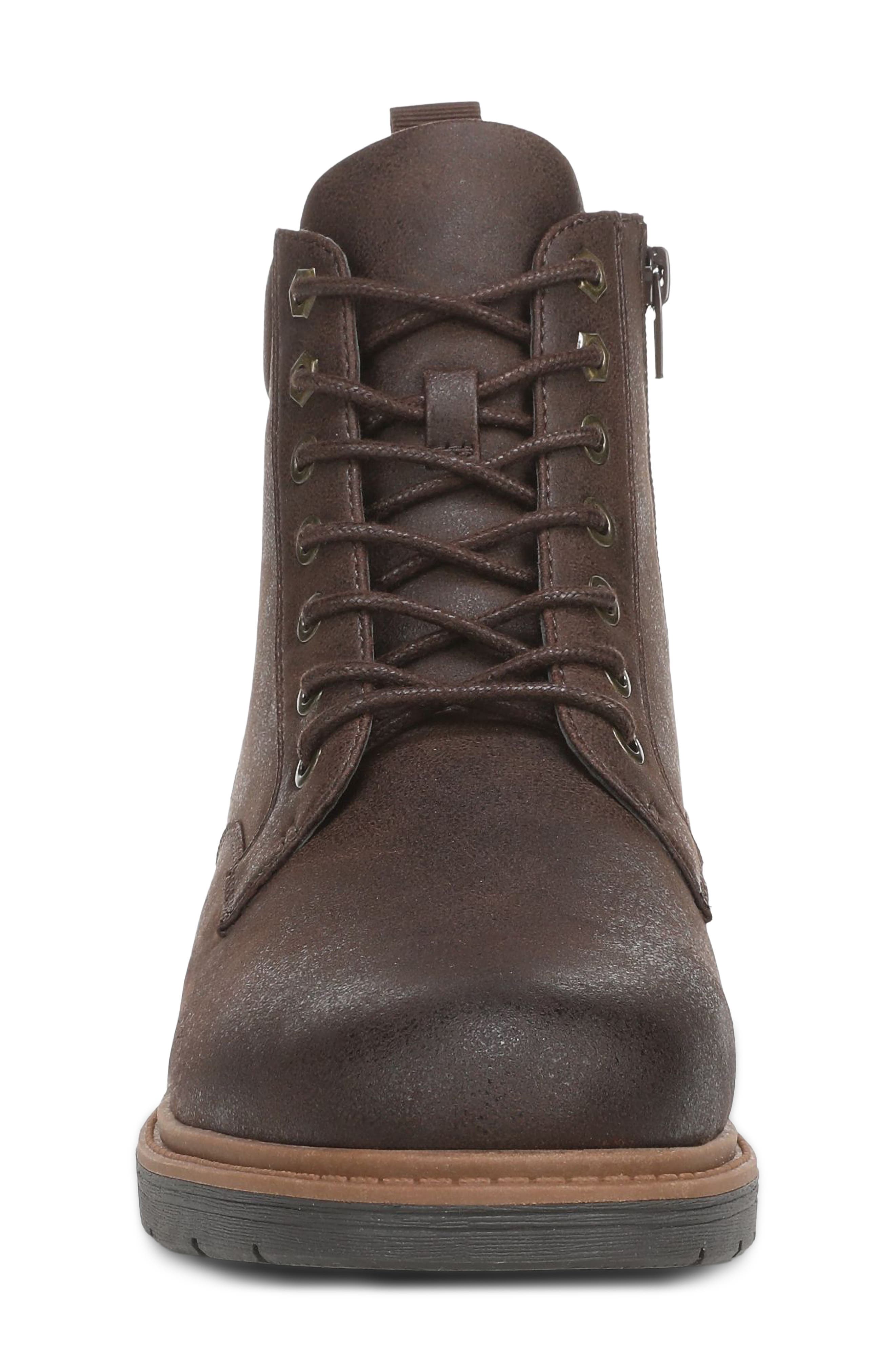 August Faux Leather Boot, Alternate, color, DARK BROWN FAUX LEATHER