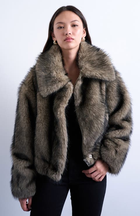 Faux Fur Bomber Jacket