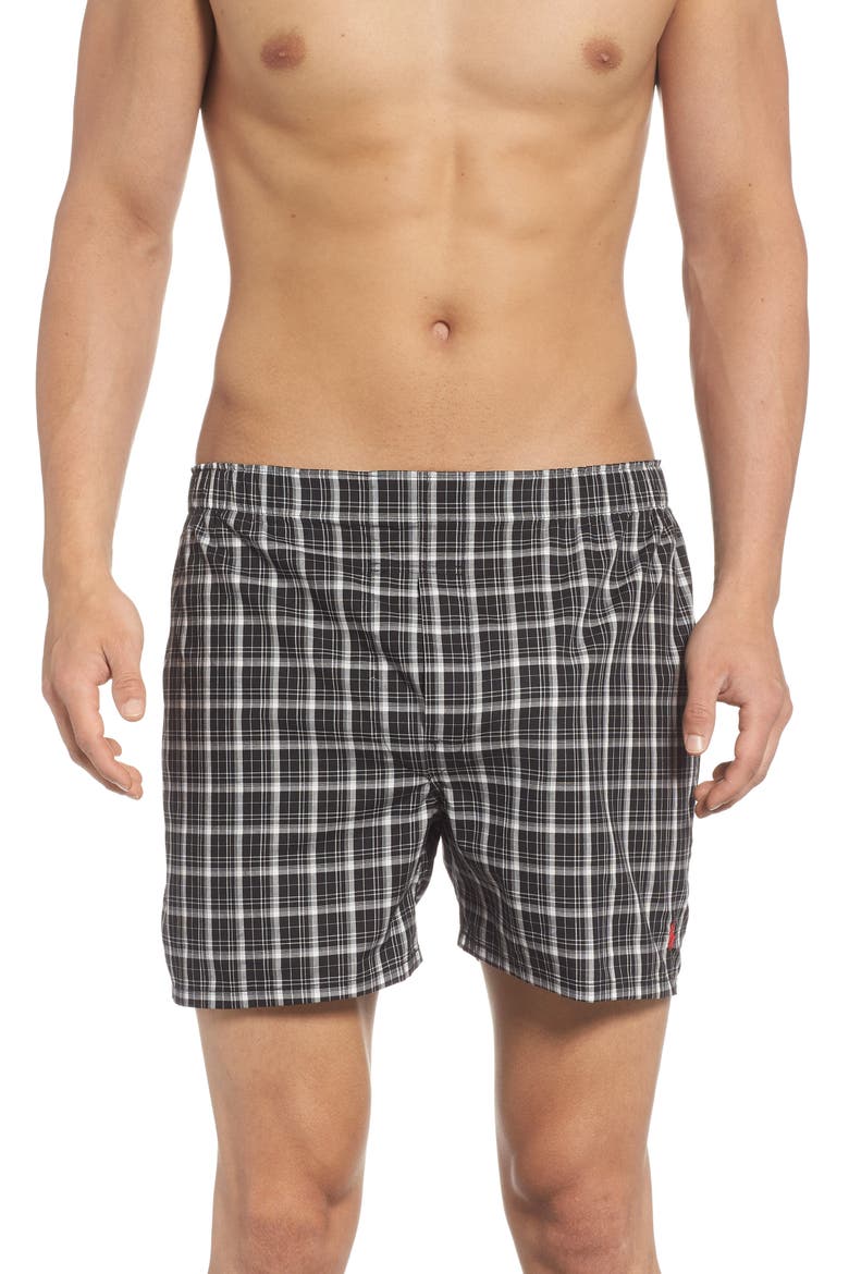 3-Pack Woven Cotton Boxers, Alternate, color, POLO BLACK/ DOVER/ THOMAS