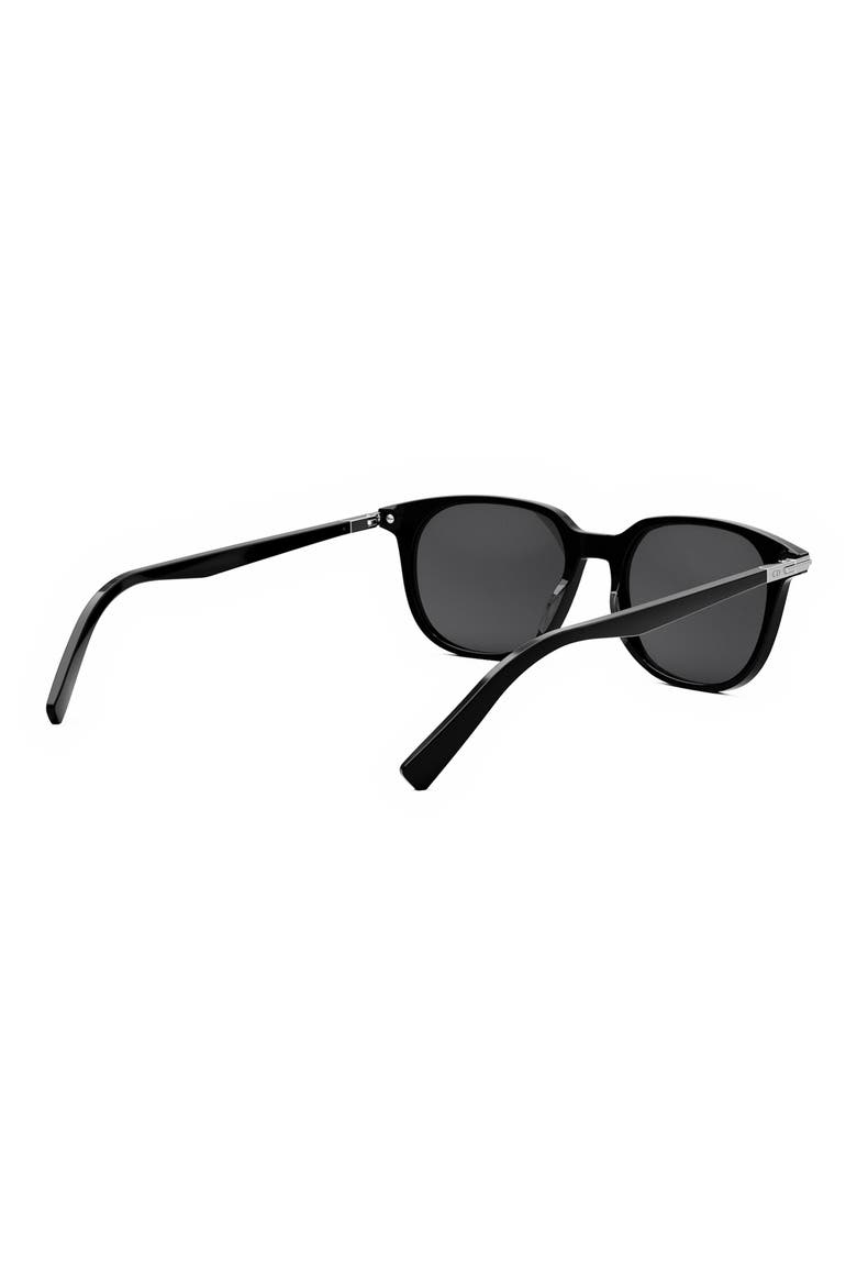 'DiorBlackSuit S12I 52mm Oval Sunglasses, Alternate, color, SHINY BLACK / SMOKE