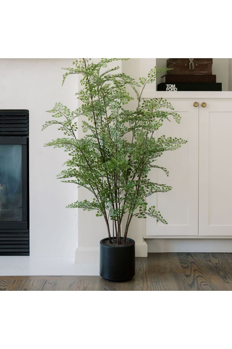Faux Maidenhair Fern, Alternate, color, Green