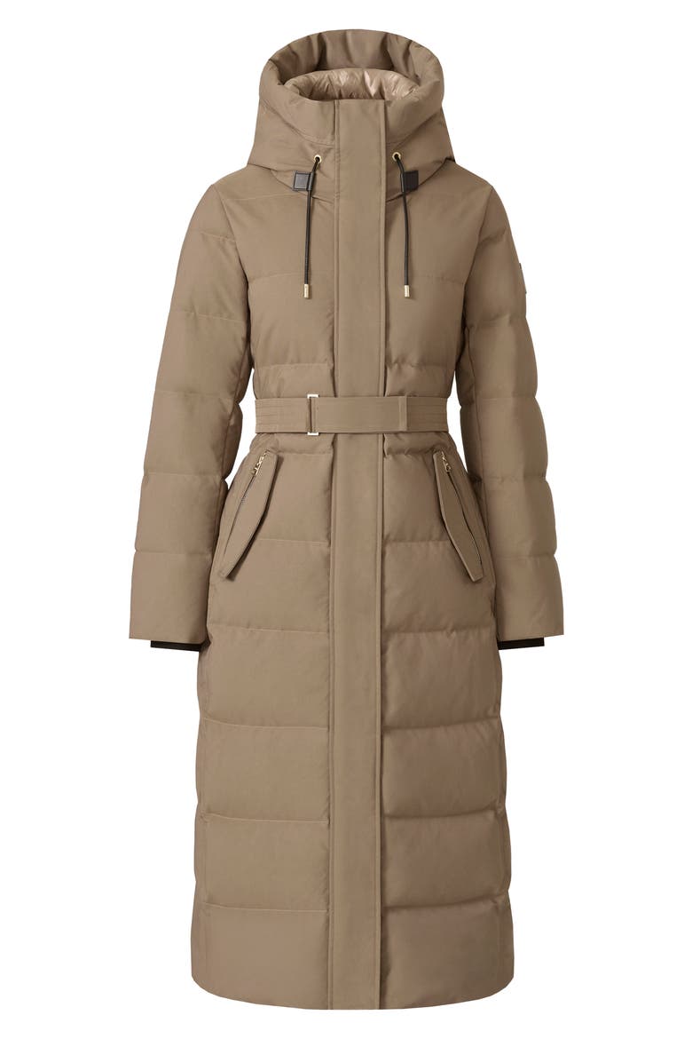 Shyla 800 Fill Power Down Coat with Removable Quilted Bib, Alternate, color, TRUFFLE BROWN