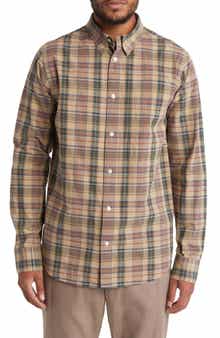 NN07 Cohen 5204 Plaid Organic Cotton Poplin Button-Up Shirt