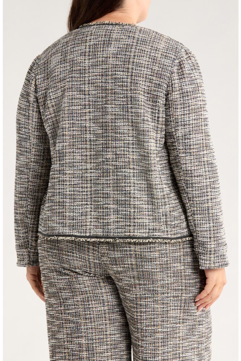 Collarless Stretch Tweed Jacket, Alternate, color, MULTI COLOR