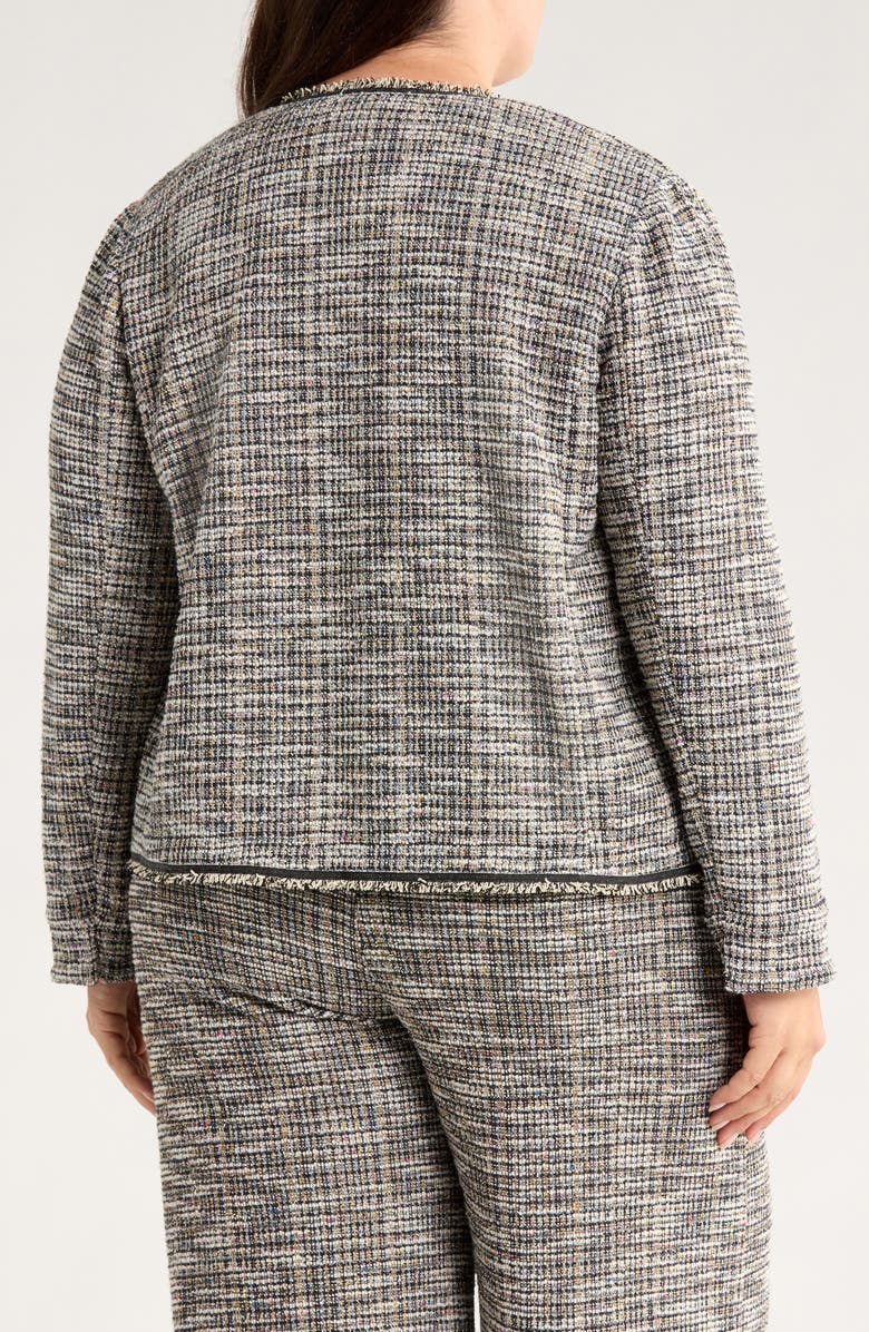 Lysse Collarless Stretch Tweed Jacket, Alternate, color, Multi Color