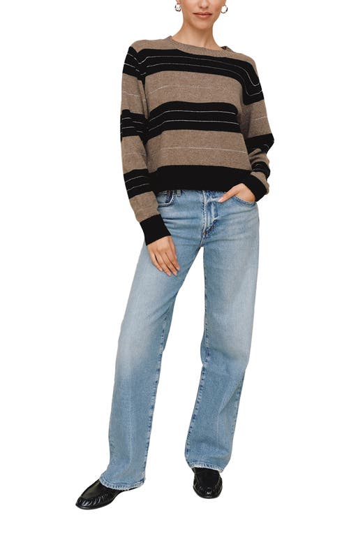 Bella Dahl Stripe Wool & Cashmere Sweater In Brown